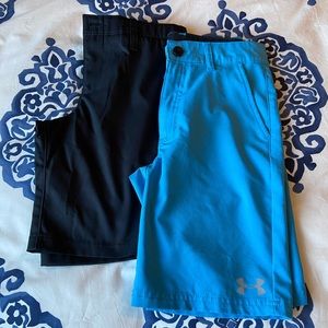 2 pairs Boys Under Armour Golf Shorts Size 8